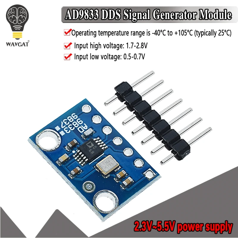 AD9833 interfaz serial Programable Sine Square Onda DDS Generador de señal