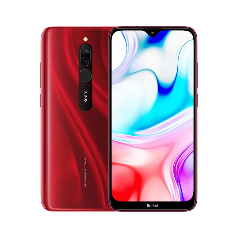 Смартфон Xiaomi Redmi 8 с глобальной версией, 4 ГБ, 64 ГБ, 5000 мА/ч, большая батарея, 12 МП камера, 8 Мп, селфи телефон, 6,22 точка, дисплей 18 Вт - Цвет: Красный