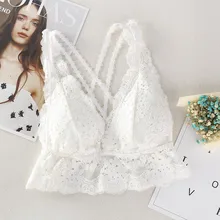 Сексуальный кружевной бюстгальтер без косточек, майка для женщин, глубокий v-образный вырез на спине, перекрестное белье без косточек, нижнее белье, бюстгальтер