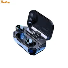 G02 V5.0 Bluetooth стерео наушники беспроводные IPX7 водонепроницаемые сенсорные наушники гарнитура 3300 мАч светодиодный аккумулятор с дисплеем type-c чехол для зарядки