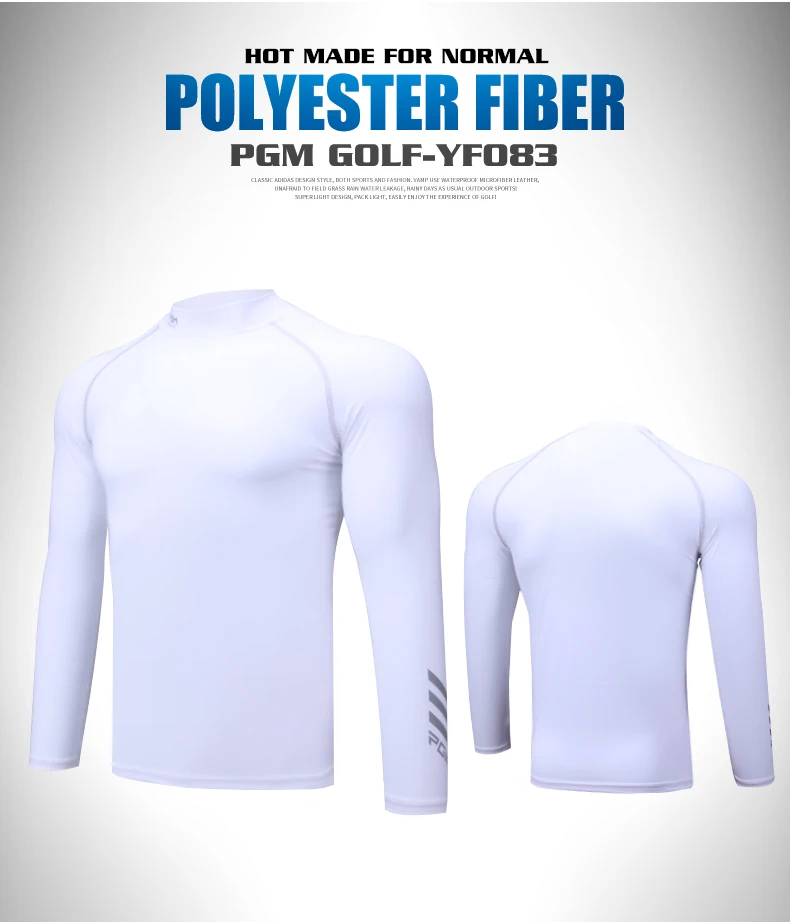 PGM Мужская футболка с длинными рукавами, УФ Защита от солнца, ледяная шелковая спортивная рубашка, мужское быстросохнущее дышащее нижнее белье