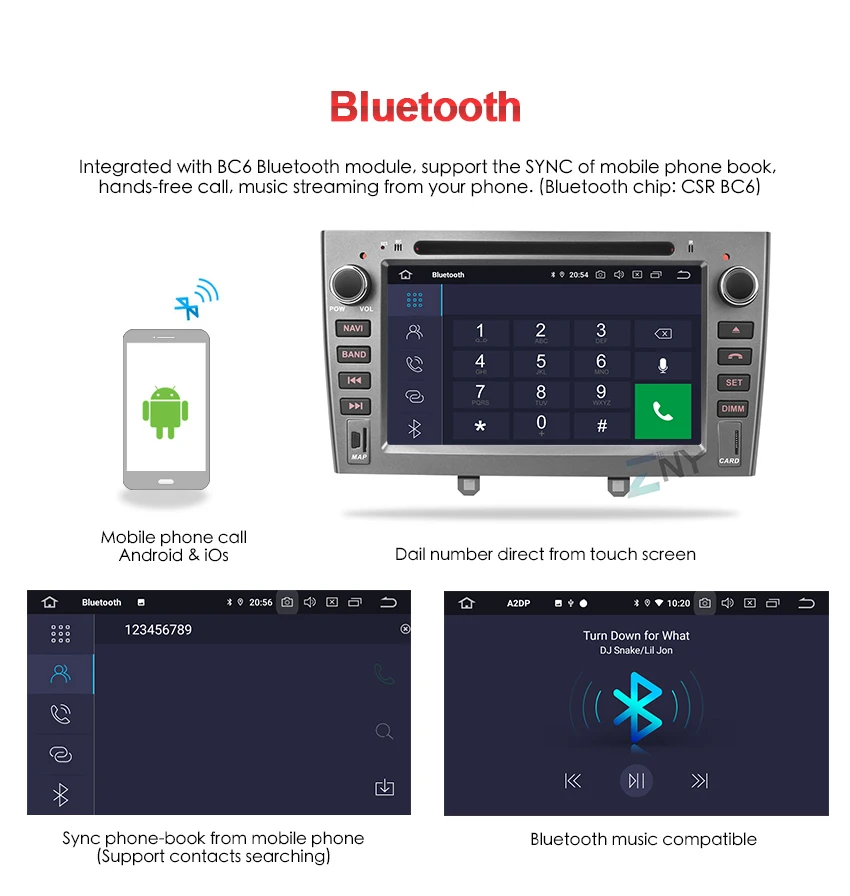 Perfect 7" HD Android 9.0 Car Stereo GPS For Peugeot 308 408 Auto DVD Radio FM RDS Audio Video Headunit WiFi Navigation Backup Camera 6