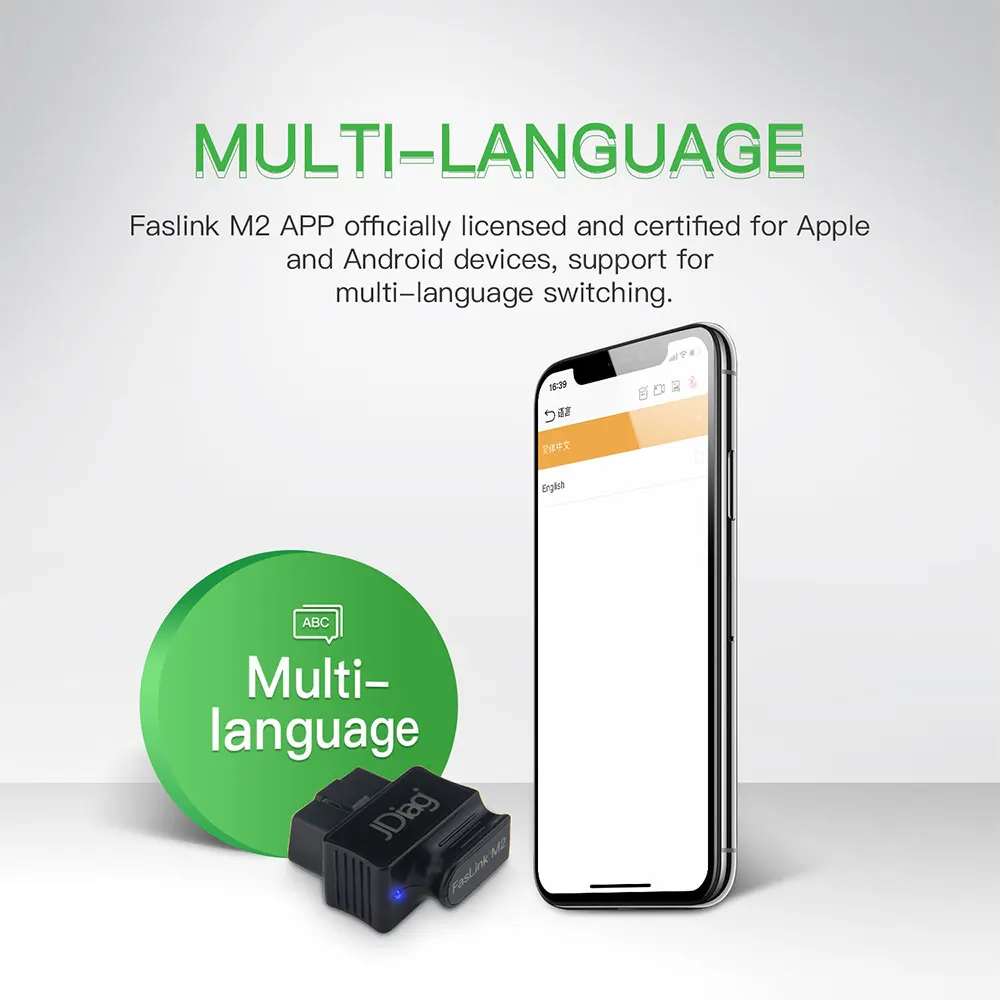 Vehemo OBD2 диагностический инструмент Faslink M2 сканер для IOS JDiag OBD2 сканер Bluetooth автомобильный адаптер