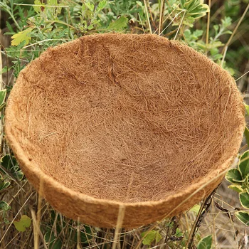 

12in Metal Hanging Planter Basket With Natural Coco Coir Liner Hanging Flowerpot Basket Pot Holder Garden Tools