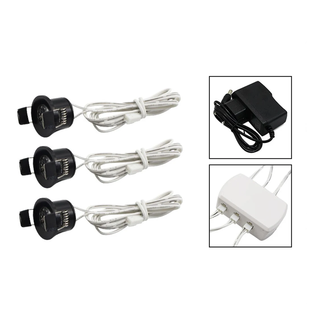 Non-dim 3 lamp set Светодиодный IARY 12V Мини светодиодный точечные потолочные светильники с регулируемой яркостью лампы комплект дистанционного Управление потолочные встраиваемые 1,5 Вт 27 мм выреза для черная подсветка для шкафов - Испускаемый цвет: Non-dim 3 lamp set
