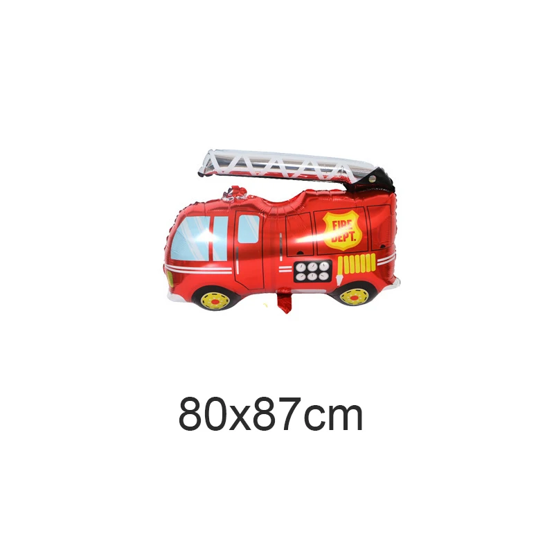 fire engine balloon Пожарный Сэм День Рождения украшения для баннеров пожарный двигатель Fighter тема сувениры - Цвет: fire engine balloon