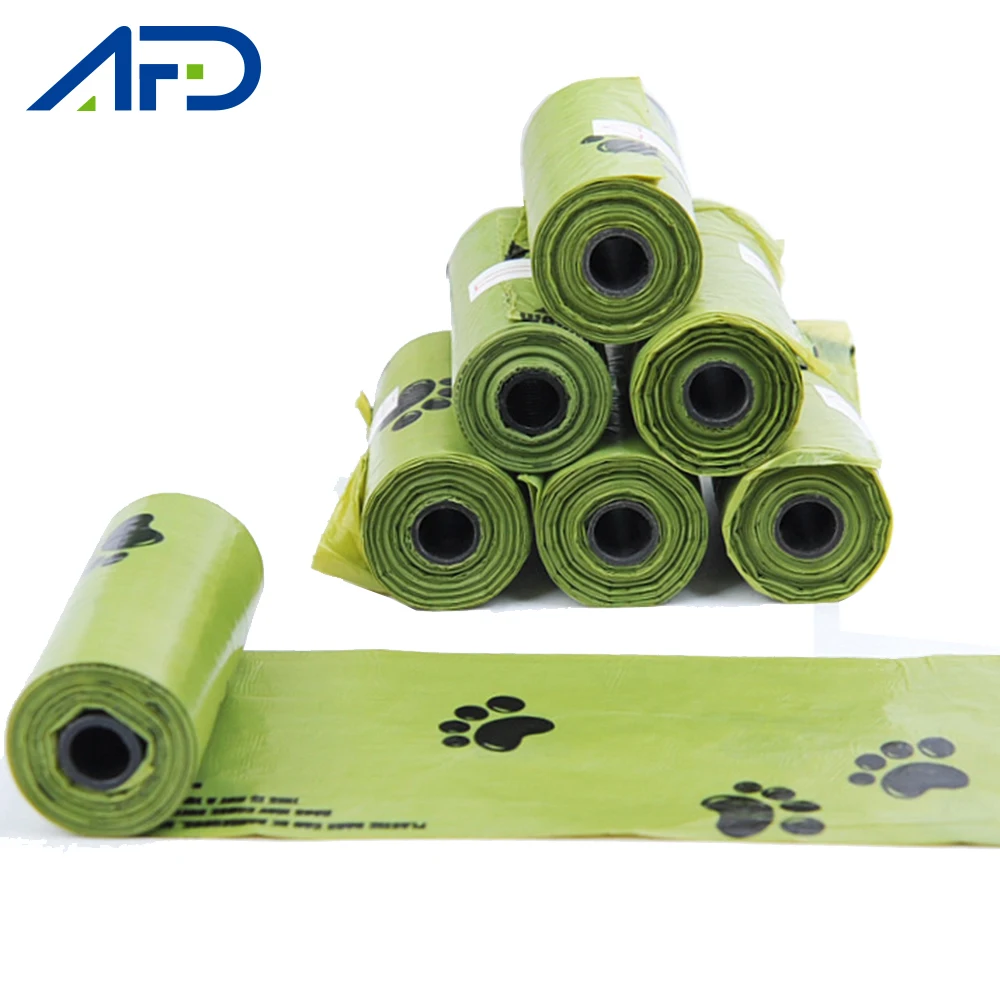 

8 Rolls 120pcs Degradable Pet Garbage Bag Dog Claw Printed Biodegradable Garbage Bag for Home Outdoor Use Pet Supplies