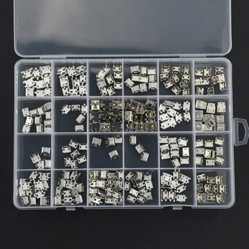 

240PCS/BOX 24 Models Each 10PCS Micro Female USB Connector Usb Jack Socket Female For MP 3 4 5 Other Mobile Accessories