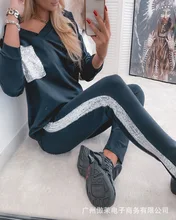 

2022 spring new women's black sequined casual suit