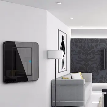 

EU/UK Standard Smart Wireless Switch 1/2/3/4 Gang 1/2 Way Light Switch Touch Push Panel With LED Indicator Smart Light Switch