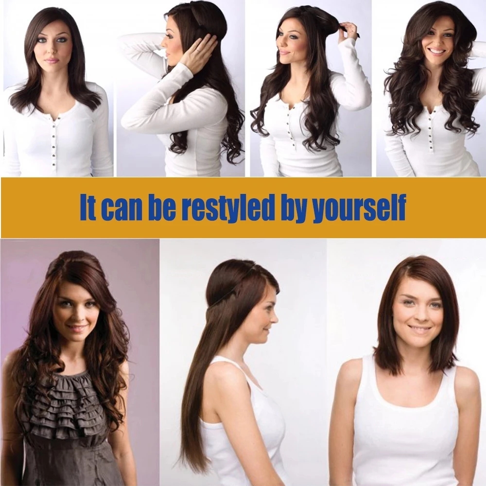 Осень до талии длинные прямые клип в один кусок волосы для наращивания настоящие