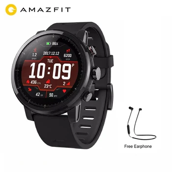 

In stock Global version Amazfit Stratos Bluetooth Smartwatch GPS GLONASS Heart rate Monitor 5ATM Waterproof Smart Watch