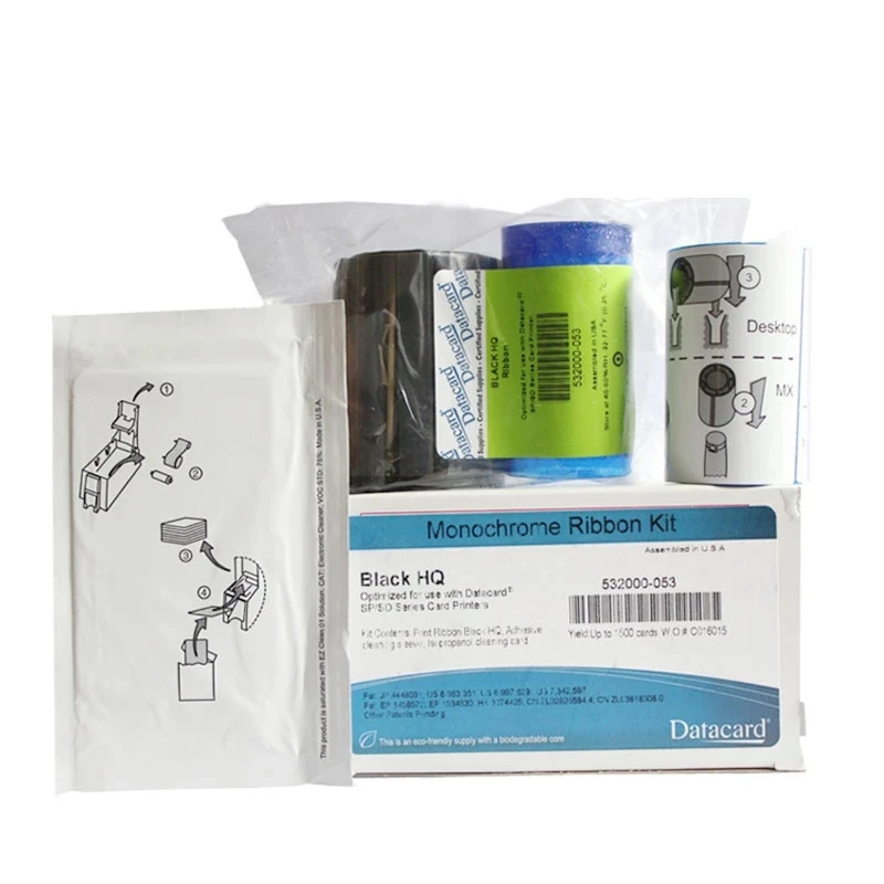 오리지널 Datacard 블랙 리본 1500 프린트, 533000-053