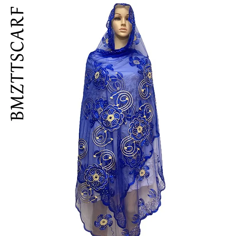 African women Scrarfs ,2020 new muslim embroidery women net scarf with ...