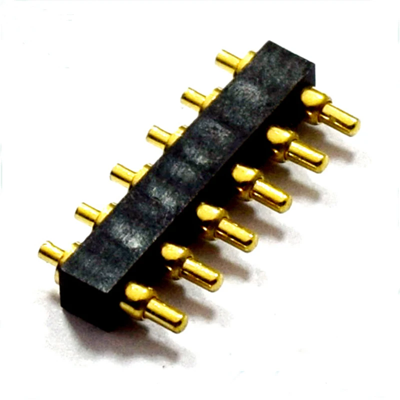 

2.0 pitch high temperature resisting brass spring loaded 6pin 2.0*6.85pogo pin connector usb connector