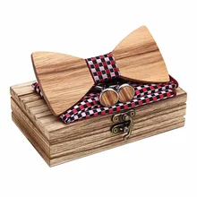 Деревянные галстуки, Свадебный галстук-бабочка, носовой платок, набор, модный мужской галстук-бабочка с подарочной коробкой, резные вырезы, цветочный дизайн, вечерние, деловые