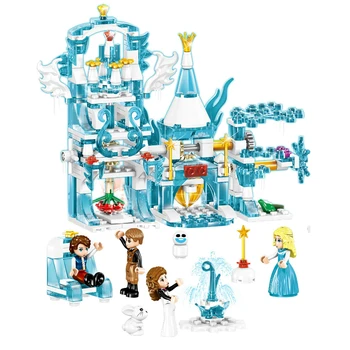 

Snow Ice Castle Building Blocks Princess Bricks Toys with Figures Model for Kid Girls Gift 41168 Friends
