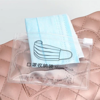 

Portable Disposable Mouth Mask Holder Zipper Storage Bag Face Mask Storage Clip Dust-proof Mask Case Storage Organizer Container