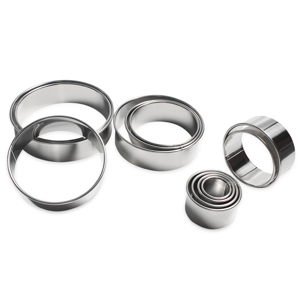 14 шт./компл. круглая форма для торта форма круг Свадебный резак для печенья кольца для Мусса форма для пиццы десерт DIY Декор инвентарь для изготовления кондитерских изделий