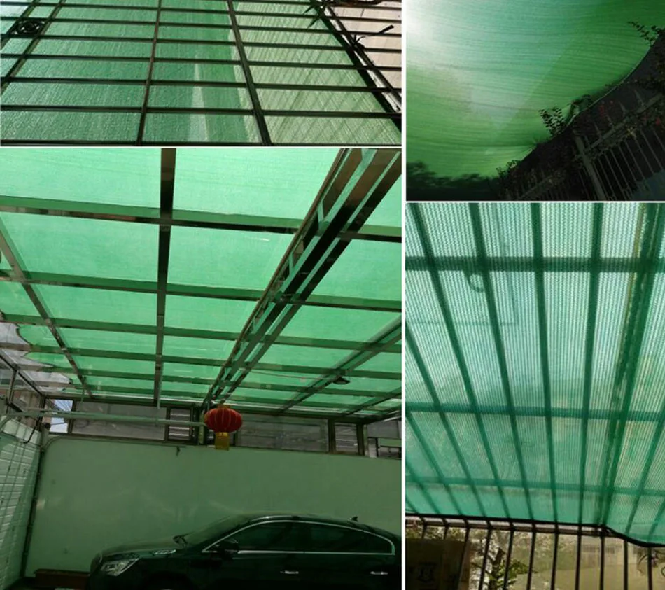 Зеленый 6 Pin HDPE анти-УФ Солнцезащитная Сетка Открытый сад солнцезащитный крем тент ткань сетка растение теплица крышка автомобиля