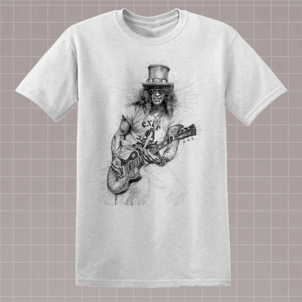 Футболка с надписью Slash Drawn Rock Music бархатная футболка розами Инди эскиз револьвер