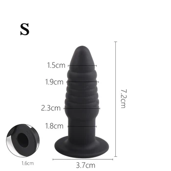 Butt Plug Silicone Finger Hollow Anal Expander Buttplug Vagina Anal Dilator Prostate Massage Anal Sex Toys for Women Couples 3