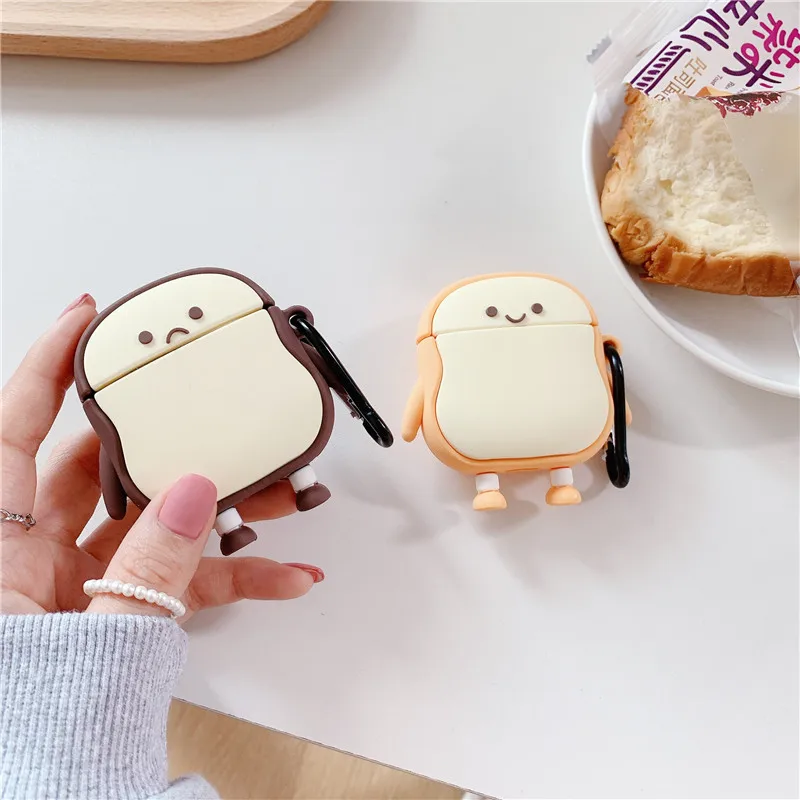 Наборы наушников Bread Small Heat применимый защитный чехол AirPods Pro/1/2 Apple Silica Gel Модный