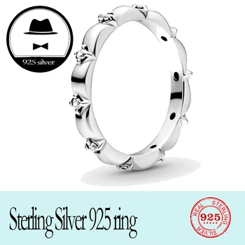 

High quality original authentic 100% 925 sterling silver pan ring for women fashion luxury temperament jewelry wedding gift