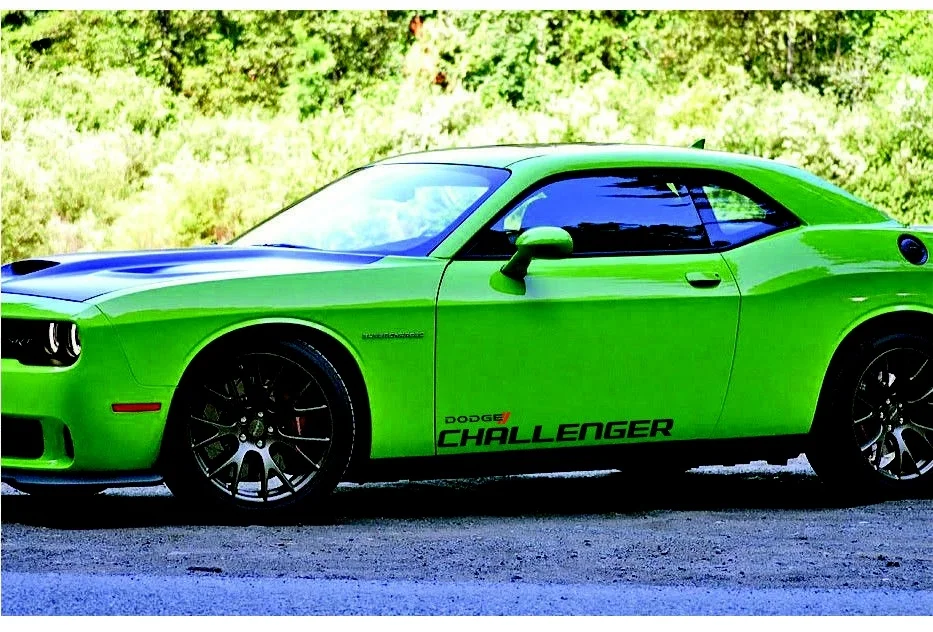 Для 1 пары/2 шт DODGE CHALLENGER racing stripes графика Винил Логотип наклейки на кузов боковая наклейка