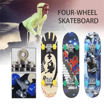 

Deck Skateboard Complete Skateboard High Speed Longboard Hoverboard Maple Wood 3 Style Teenagers Pulley Wheel Fashionable