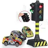 Mini Traffic Signs Road Light Block with Sound LED Children Safety Kids Educational Toys Perfect Gifts 2