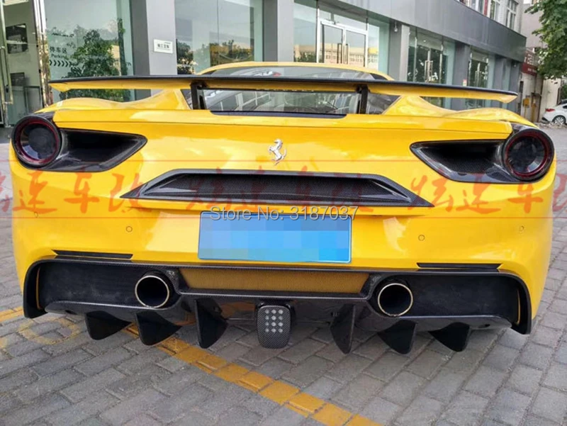 Для Ferrari 488 spider для Ferrari 488 GTB задний sCarbon волокно заднее крыло багажника спойлер задний спойлер на крышу крыло багажника Крышка для губ