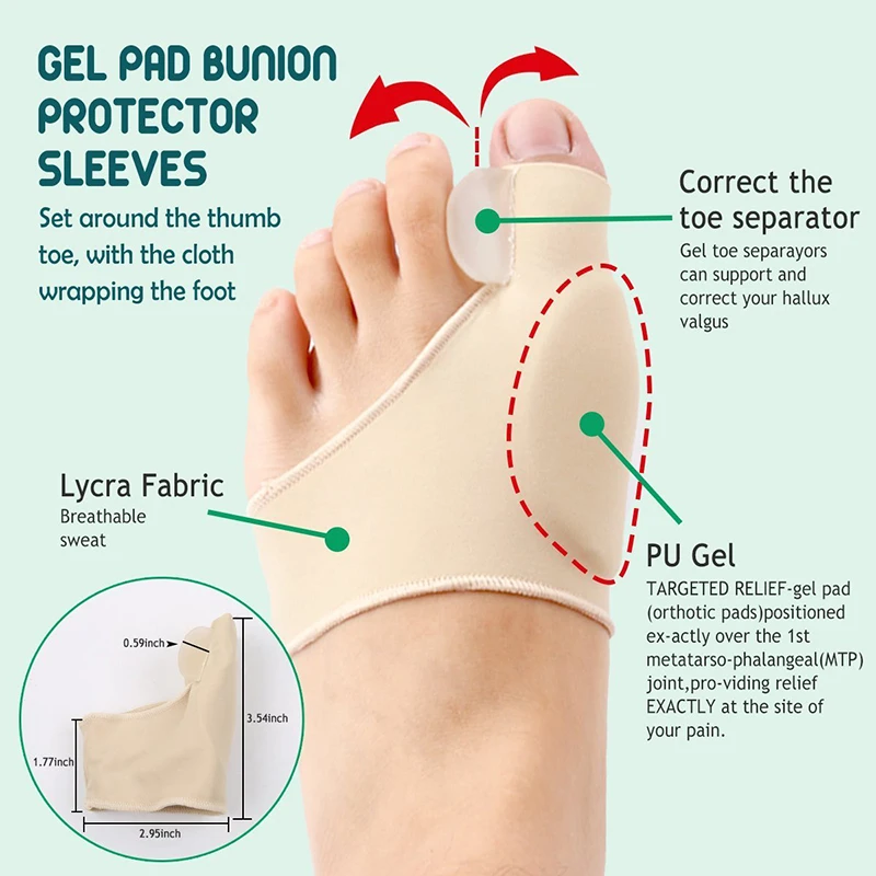 5 шт. разделители большого пальца ноги при вальгусной деформации|Инструмент для