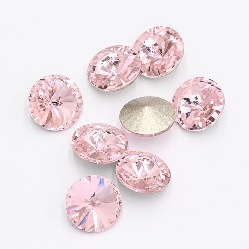 Blue Rose Mixed Round Crystal Glass Rhinestones for Craft and Clothing Decoration