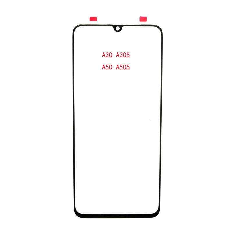 Для samsung Galaxy A10 A20 A30 A40 A50 A105 A205 A305 A405 A505 передний Внешний стеклянный объектив со стороны экрана крышка - Цвет: A305 A505