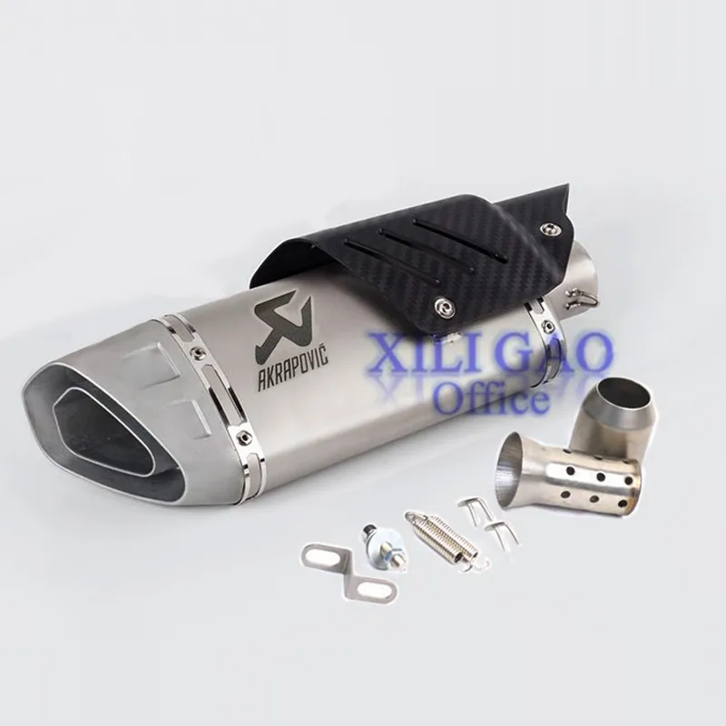 Для akrapovic выхлопной мото rcycle глушитель копия углеродного escape moto db killer для Кафе racer gsr 600 gsr 750 acerbis R3 z900rs ktm - Цвет: A Laser