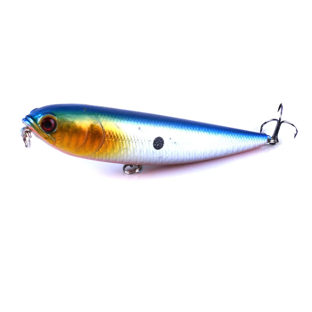 

1pcs artificial bait fishing lure Whopper Popper hard pencil lure soft tail 11cm 20g Floating Wobblers Topwater bait