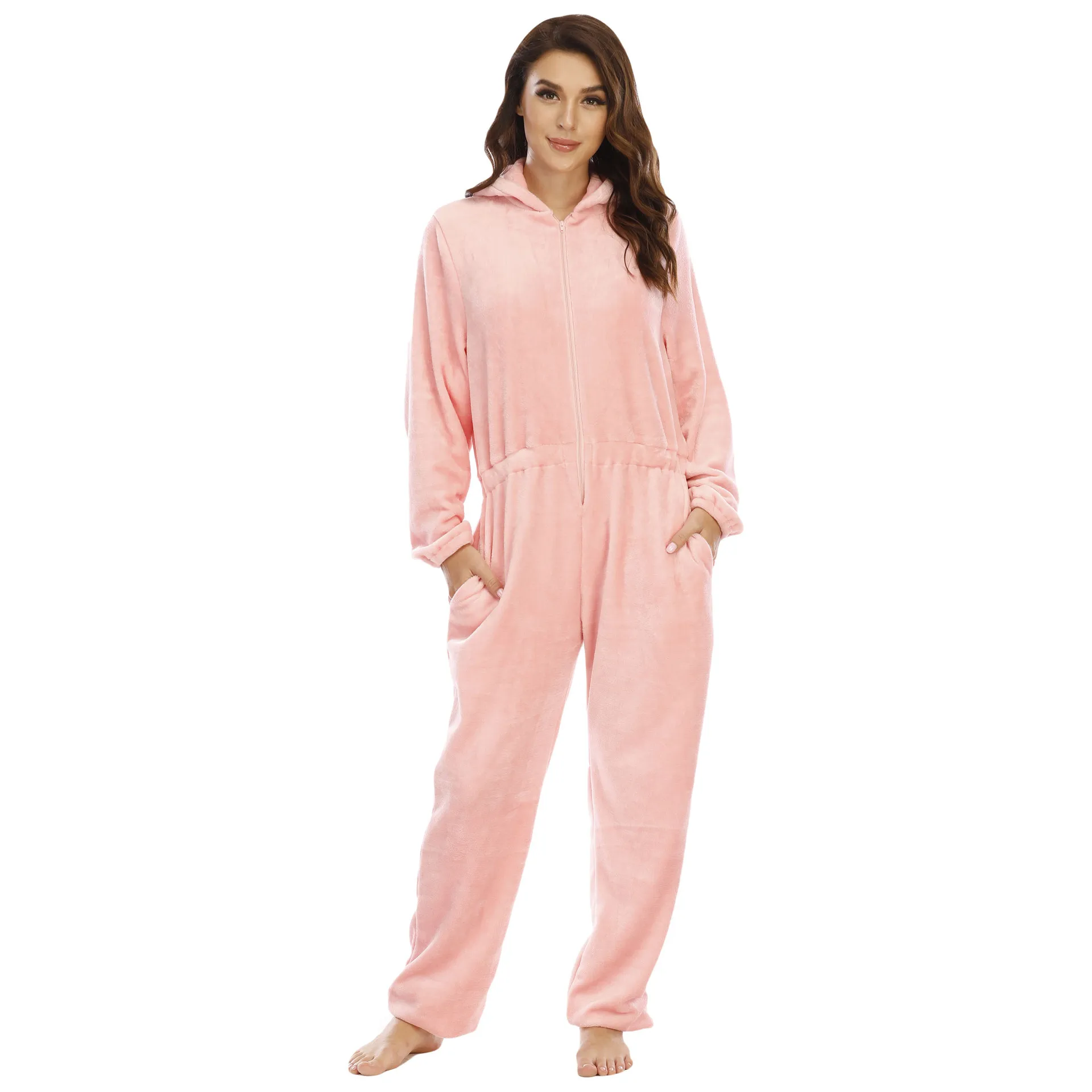 Onesies Zip Up Hoodie Jumpsuit S AOCRD Women's Sherpa Onesie