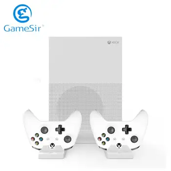 

GameSir Xbox One S Console Vertical Stand Cooling Fan + Dual Controllers Charging Station + Dual 600mAh Battery Pack ENW60X610