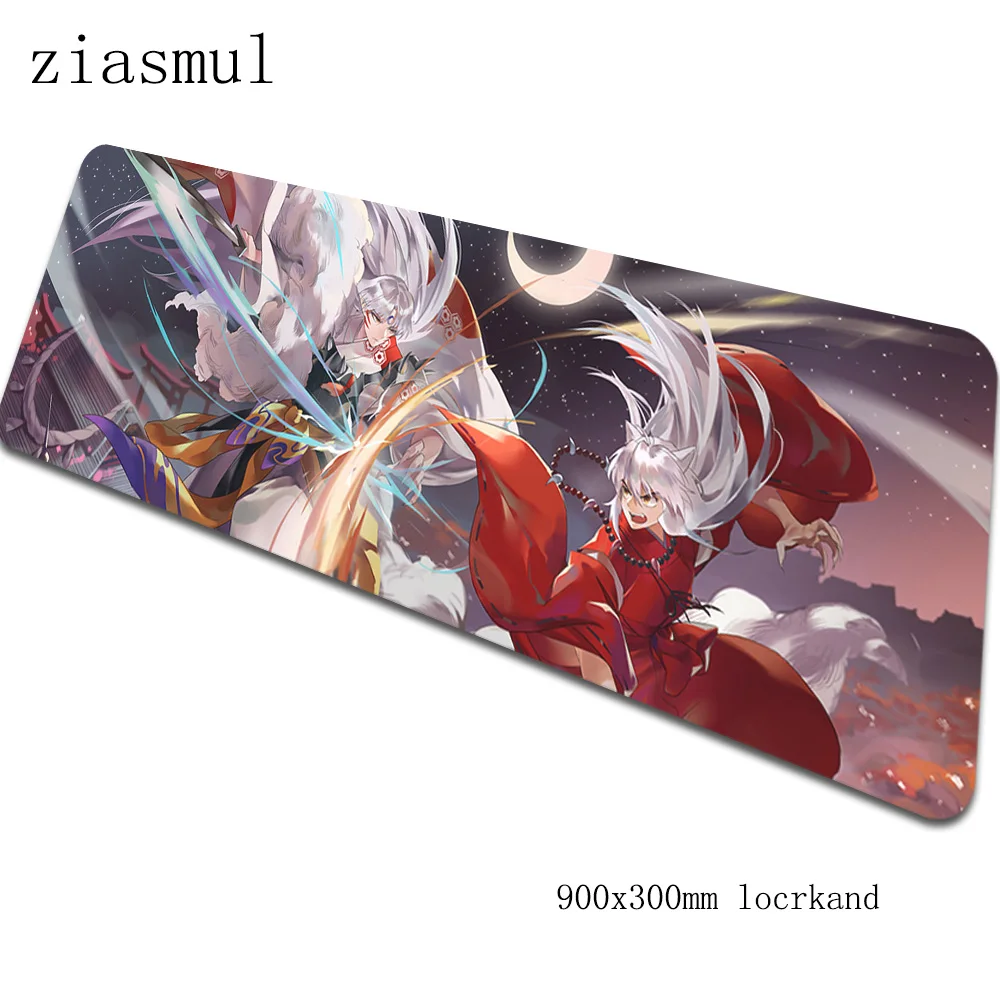 Inuyasha коврик для мыши геймер популярный 90x30 см notbook коврик для мыши игровой коврик для мыши большой коврик для мыши стол для компьютера коврик для мыши - Цвет: Size 900x300x2mm