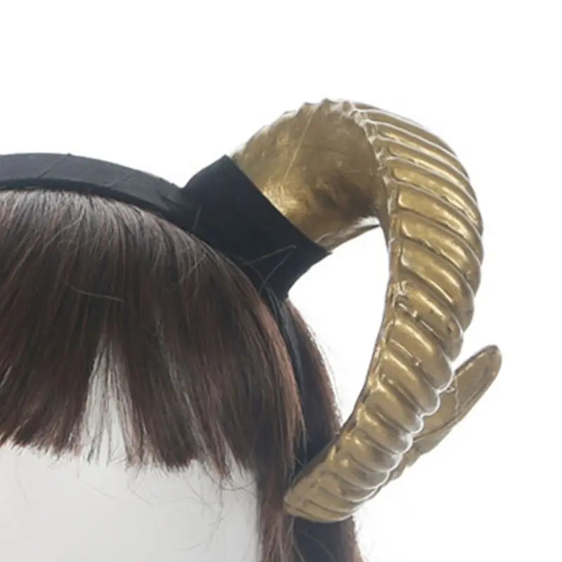 Готическая повязка на голову на Хэллоуин для женщин и девочек, Овечий рог, лес, животное, косплей костюм, обруч для волос, демон, злой пластик, реквизит для фото вечеринок
