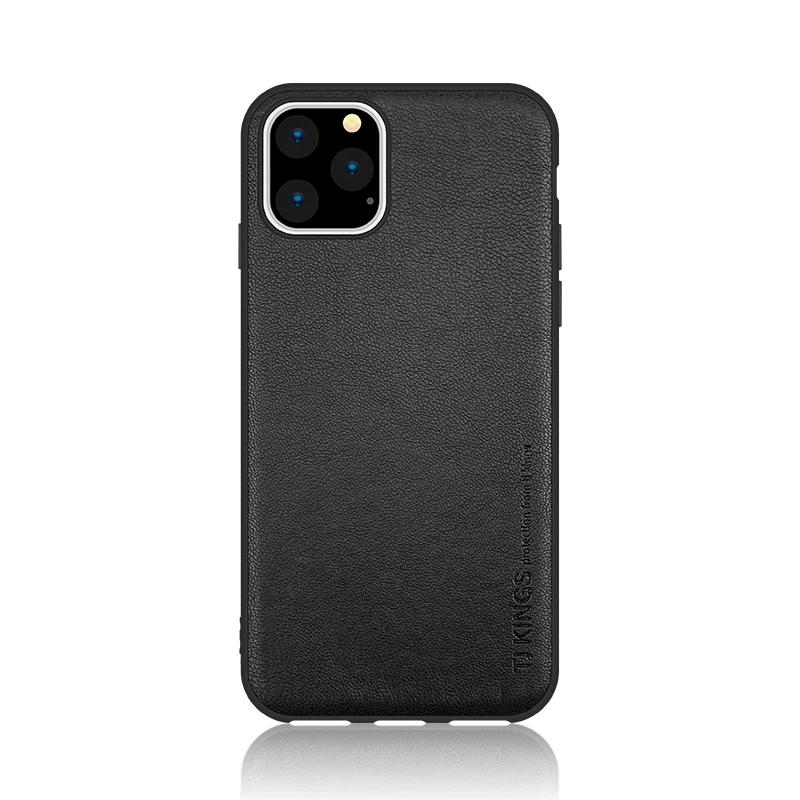 Bonola чехол из овчины для iPhone 11Pro Max/11Pro/высотой 11 см Класс из натуральной кожи чехол для iPhone X/Xr/XsMax/Xs прикрепляющийся к крышка - Цвет: iPhone 11 Pro Black