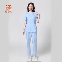 Модный больничный медицинский скраб комплекты одежды стоматологическая клиника салон красоты униформа медсестры модный дизайн в обтяжку доктора ткань-ALX
