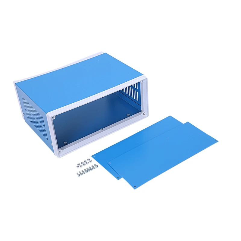 ELEG-9." x 7,5" x 4," синий металлический корпус проект Чехол DIY Распределительная Коробка