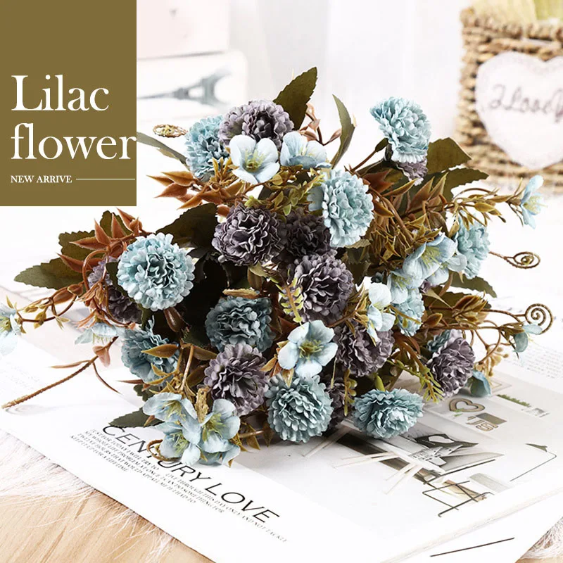 artificial flower lilac flowers new ancient shore for wedding special small silk home party room fake decor | Дом и сад