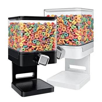 

Double Barrel Cereal Machine Grain Dispenser Square Oat Storage Tank Self-service Food Cans Multi-grain Barrel Household Jars