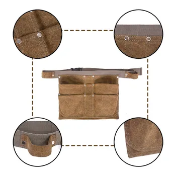 

Mud Color Thicken Multi-Pocket Adjustable Canvas Apron Men Women Outdoor Camping Fishing Hunting Clothes Accessory Tool Apron