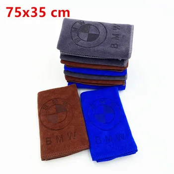 

75X35 Microfiber Car logo towel Car wash clean towel For BMW M3 M5 M6 E46 E90 E60 E39 E36 E87 E92 E91F30 F20 F30 car accessories