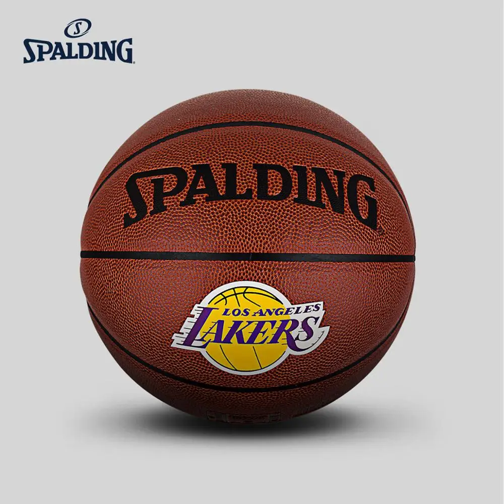 SPALDING, мужской баскетбольный мяч, Новое поступление, фирменный Lakers match, тренировочный мяч, 76-455Y