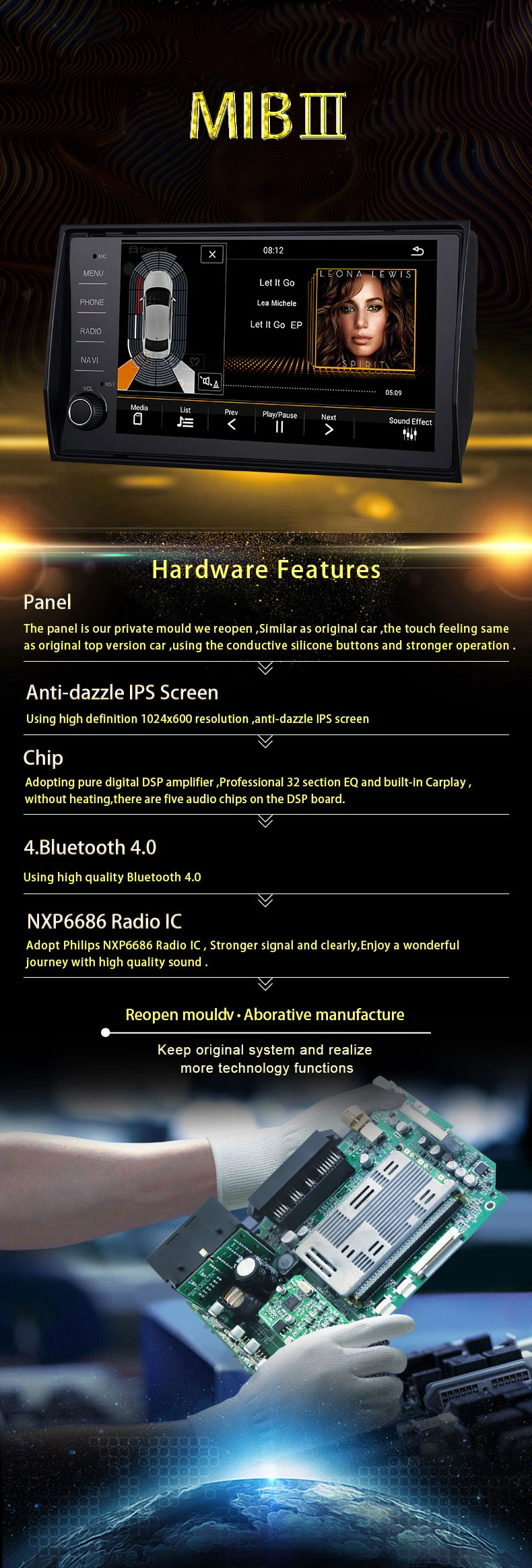 NaweiGe 9 дюймов MIB-IV Android Восьмиядерный 8,1 2+ 32 ГБ Автомобильный dvd для Skoda KODIAK/Skoda Koroq- Авторадио Стерео gps радио